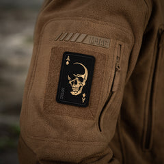 Patch Face of War M-Tac - Craniul Curajului, Negru/Portocaliu