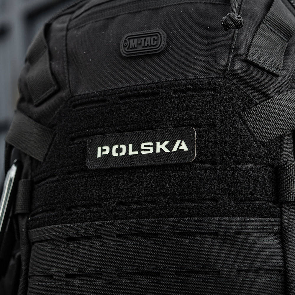 Patch Identificare M-Tac Polska Laser Cut - Negru/Fosforescent