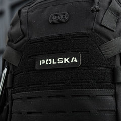 Patch Identificare M-Tac Polska Laser Cut - Negru/Fosforescent