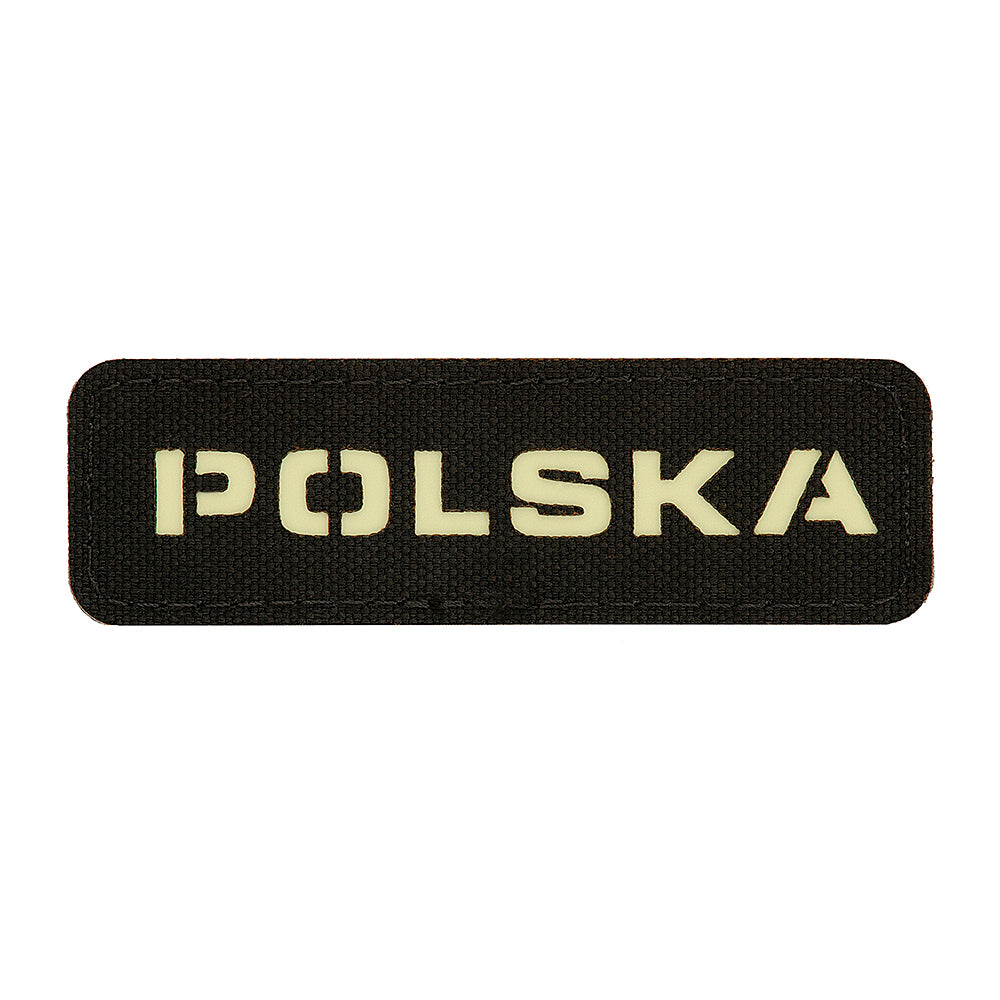Patch Identificare M-Tac Polska Laser Cut - Negru/Fosforescent