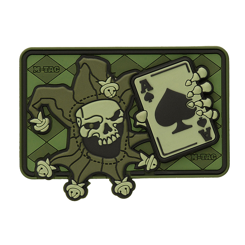 Patch Joker Skull 3D PVC M-Tac - Olive, Cu Velcro