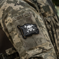 Patch Jolly Roger M-Tac - PVC Negru, 3D cu Velcro
