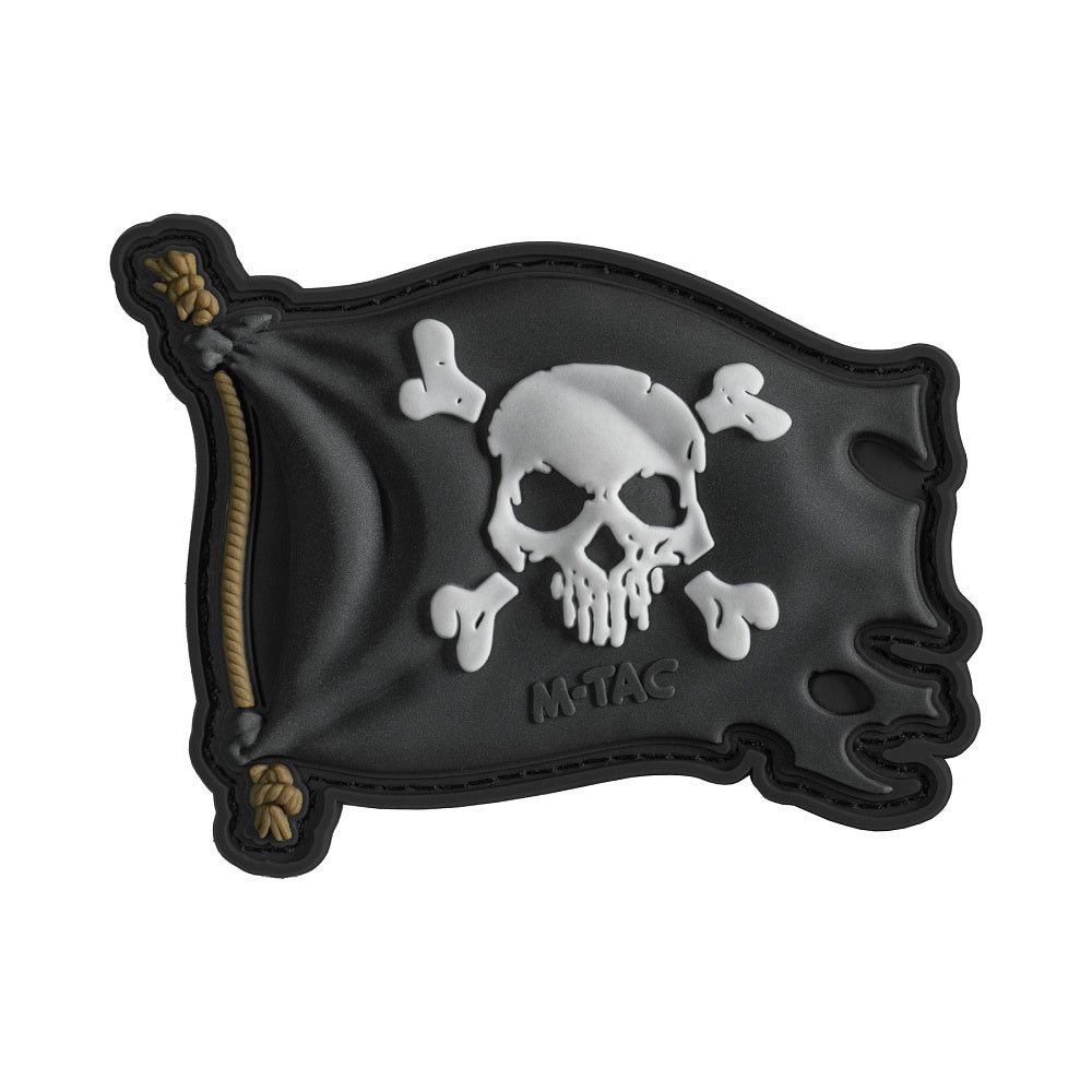 Patch Jolly Roger M-Tac - PVC Negru, 3D cu Velcro