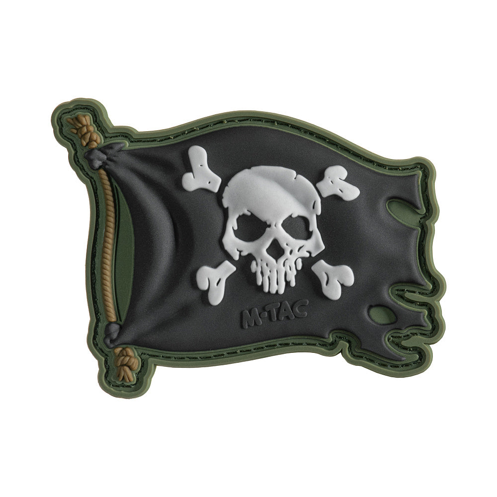 Patch Jolly Roger M-Tac PVC - Olive/Black, Simbol al Aventurii
