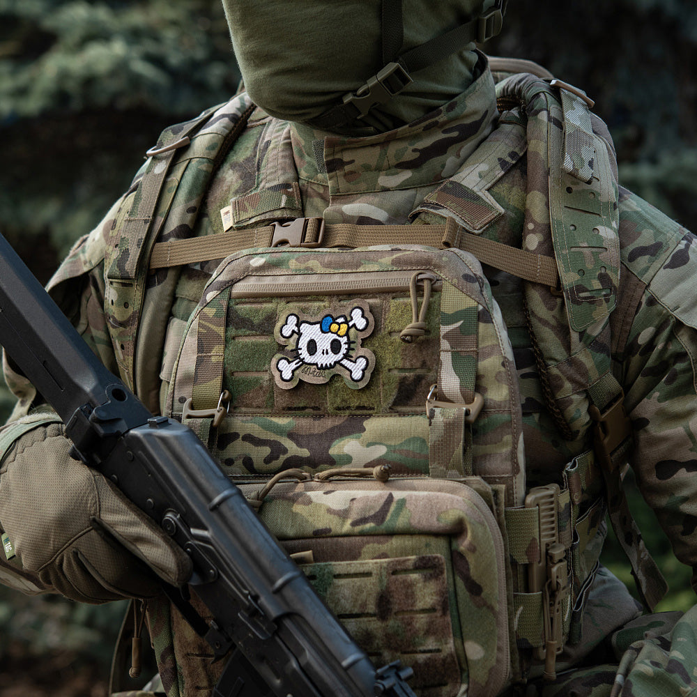 Patch Kitty (Brodat) M-Tac - Alb/Multicam, Suport Velcro
