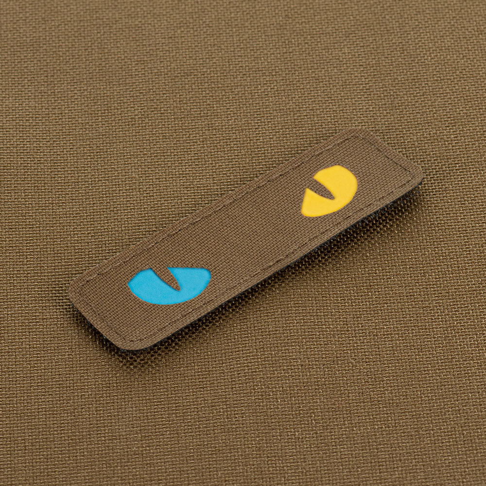 Patch Laser Cut Cat Eyes M-Tac - Coyote/Galben/Albastru Luminescent
