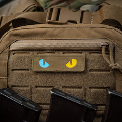 Patch Laser Cut Cat Eyes M-Tac - Coyote/Galben/Albastru Luminescent