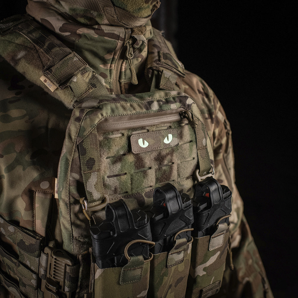 Patch Laser Cut Cat Eyes M-Tac - Multicam/Glow In Dark