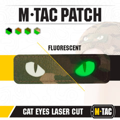 Patch Laser Cut Cat Eyes M-Tac - Multicam/Glow In Dark