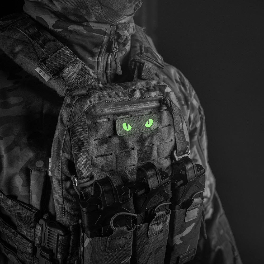 Patch Laser Cut Cat Eyes M-Tac - Multicam/Glow In Dark