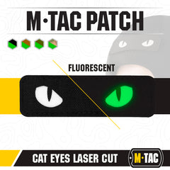 Patch Laser Cut Cat Eyes M-Tac - Negru / Fosforescent