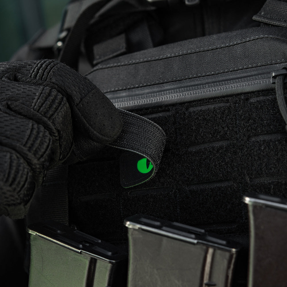 Patch Laser Cut Cat Eyes M-Tac - Negru/Verde Fosforescent