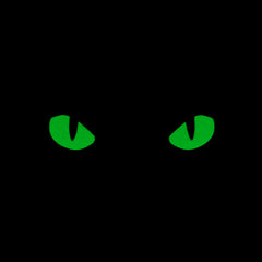 Patch Laser Cut Cat Eyes M-Tac - Negru/Verde Fosforescent