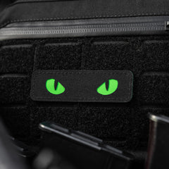 Patch Laser Cut Cat Eyes M-Tac - Negru/Verde Fosforescent