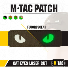 Patch Laser Cut Cat Eyes M-Tac - Ranger Green/Fosforescent