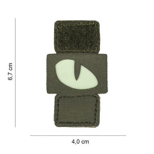 Patch Laser Cut Cat Eyes Molle Verde Glow - Semnalizare Nocturnă Esențială