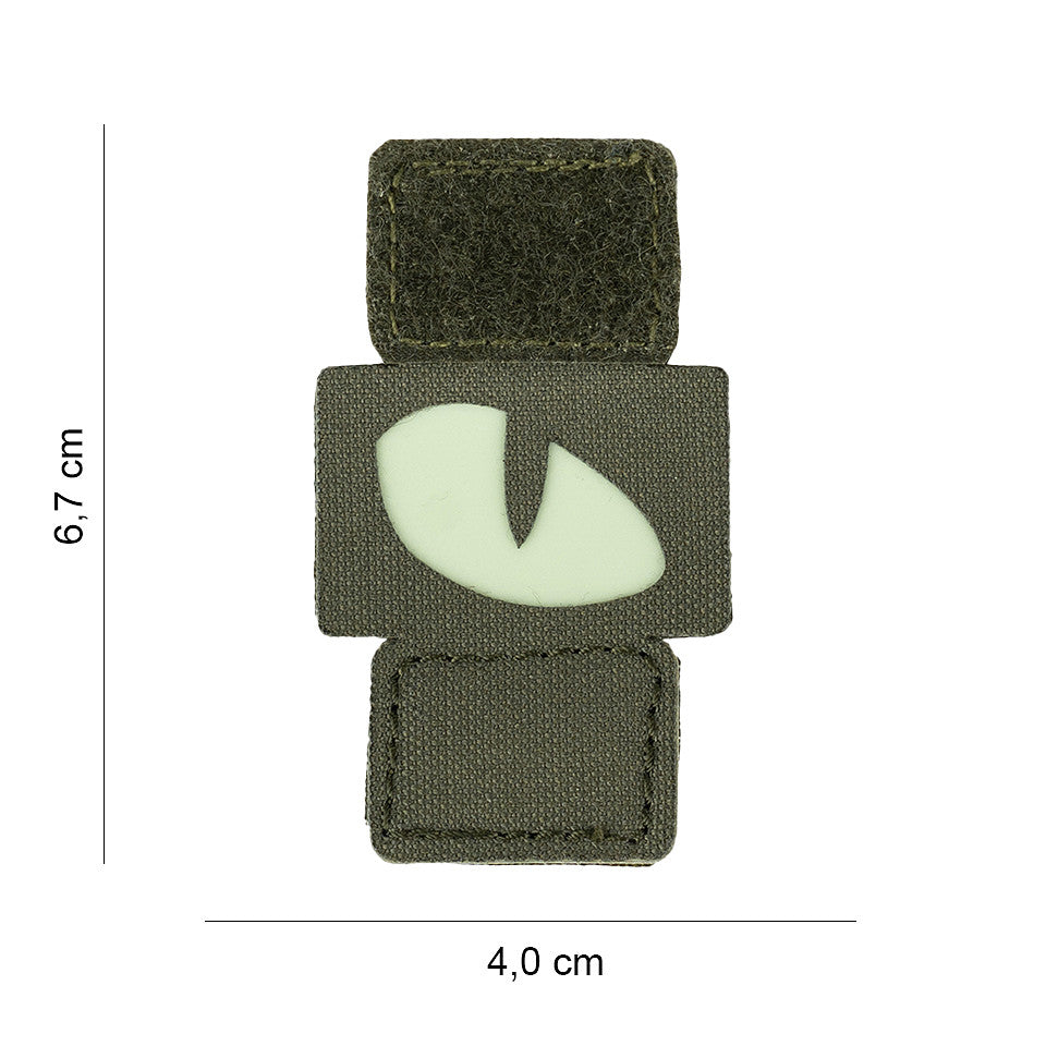 Patch Laser Cut Cat Eyes Molle Verde Glow - Semnalizare Nocturnă Esențială