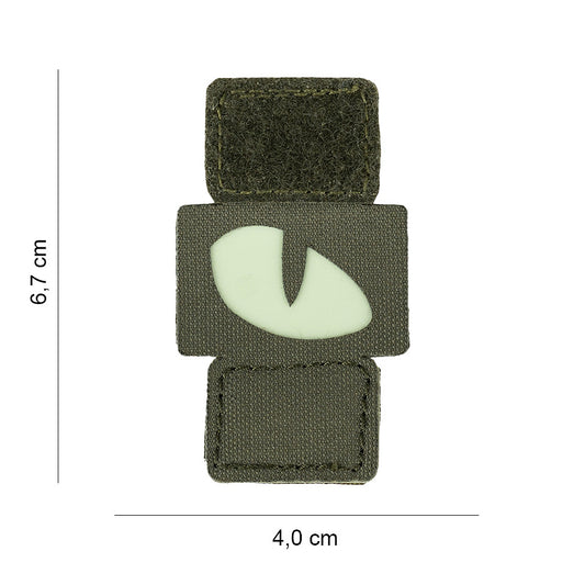 Patch Laser Cut Cat Eyes Molle Verde Glow - Semnalizare Nocturnă Esențială