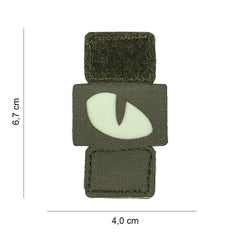 Patch Laser Cut Cat Eyes Molle Verde Glow - Semnalizare Nocturnă Esențială