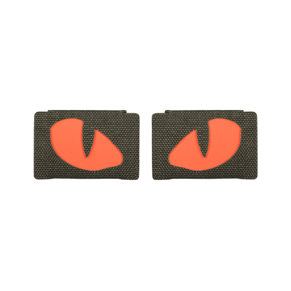 Patch Laser Cut Tiger Eyes M-Tac - Ranger Green/Roșu, Fosforescent