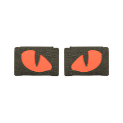 Patch Laser Cut Tiger Eyes M-Tac - Ranger Green/Roșu, Fosforescent