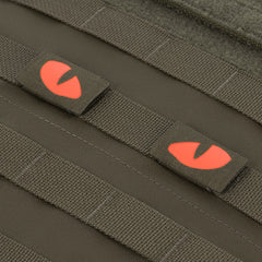 Patch Laser Cut Tiger Eyes M-Tac - Ranger Green/Roșu, Fosforescent