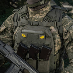 Patch Laser Cut Tiger Eyes M-Tac - Ranger Green/Yellow, Fosforescent