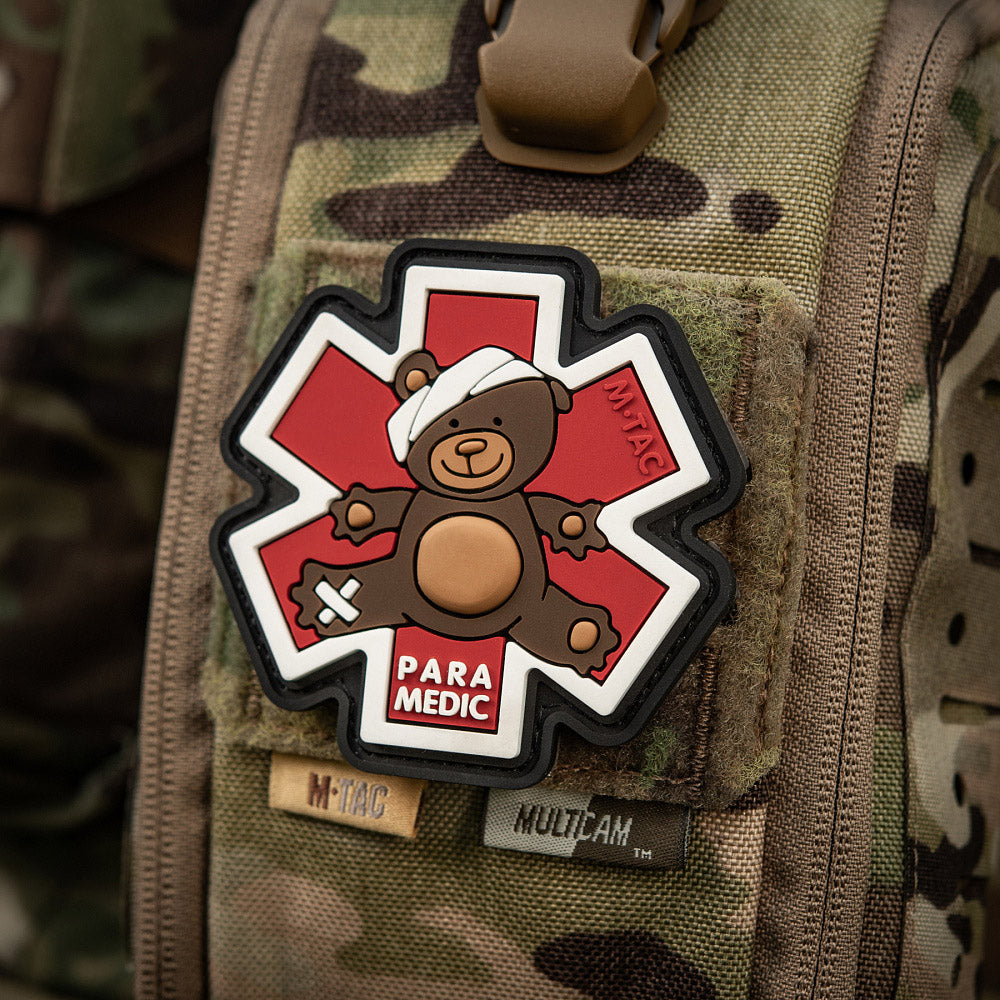 Patch M-Tac Paramedic Ursus (PVC) – Steaua Vieții, Brown/Black