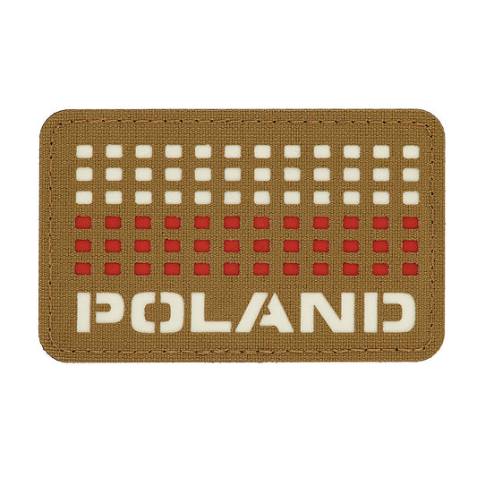Patch M-Tac Polonia (Drapel) - Laser Cut Coyote/Alb/Roșu