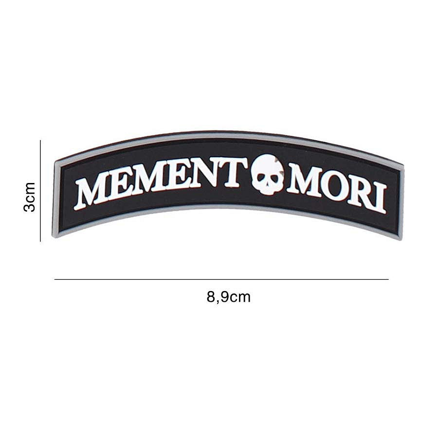 Patch Memento Mori 3D PVC Negru - Simbolul Determinării