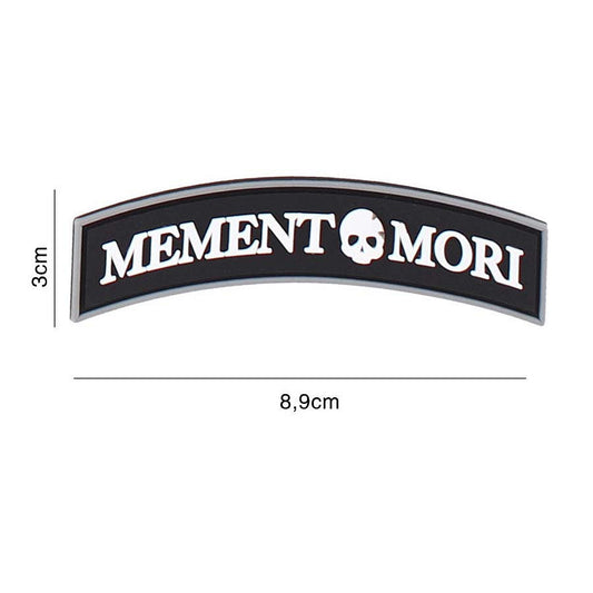 Patch Memento Mori 3D PVC Negru - Simbolul Determinării