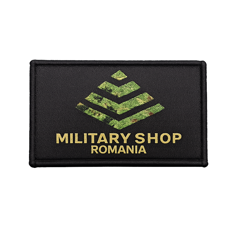 Patch Military Shop Romania Black 8 x 5 cm