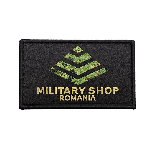 Patch Military Shop Romania Black 8 x 5 cm