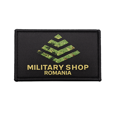 Patch Military Shop Romania Black 8 x 5 cm