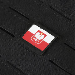 Patch MOLLE Drapel Polonia M-Tac - Negru, Suport Ucraina