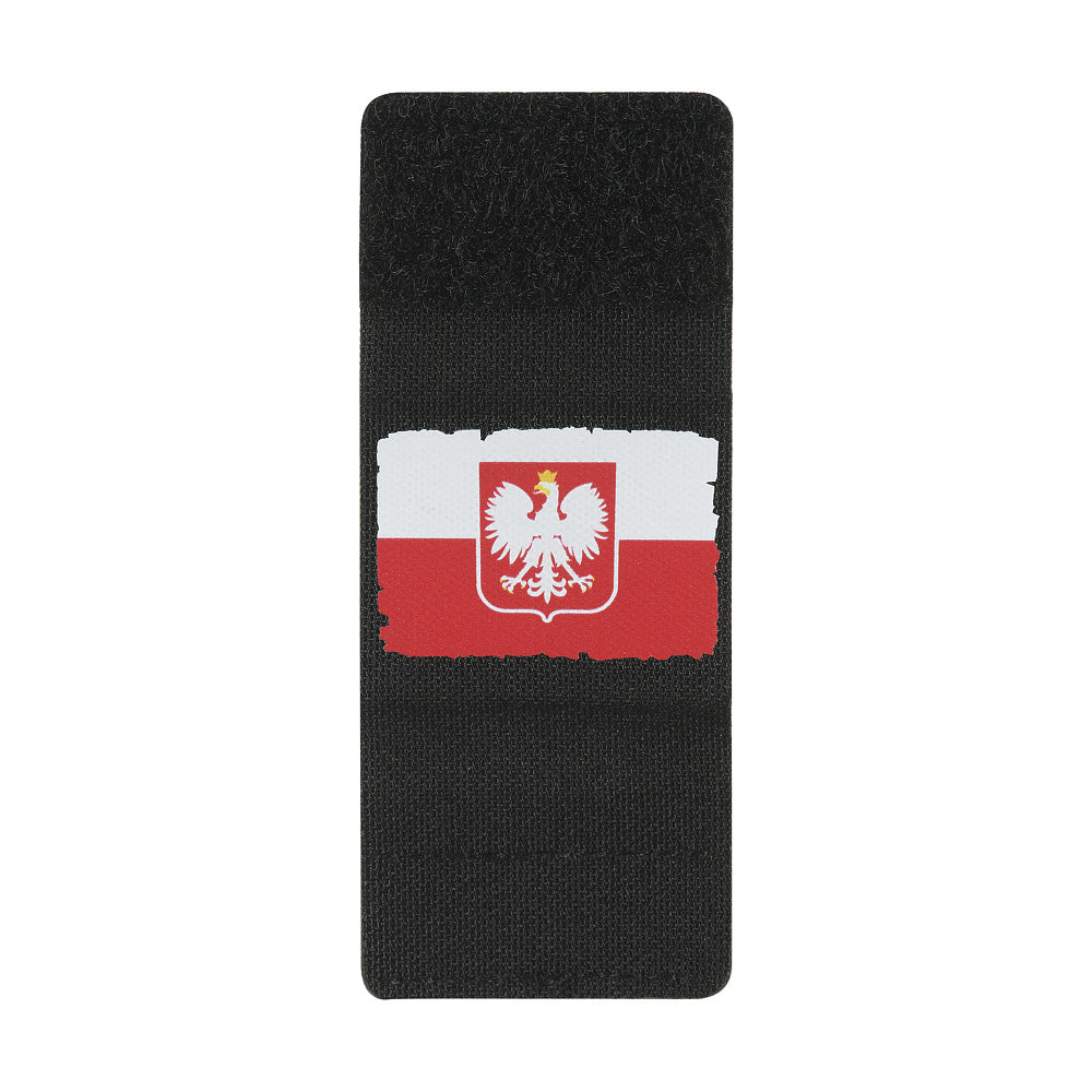 Patch MOLLE Drapel Polonia M-Tac - Negru, Suport Ucraina