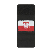 Patch MOLLE Drapel Polonia M-Tac - Negru, Suport Ucraina
