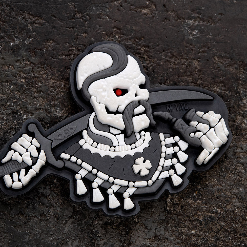 Patch Moral 3D PVC M-Tac You Only Die Once - Gri/Alb