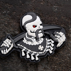 Patch Moral 3D PVC M-Tac You Only Die Once - Gri/Alb