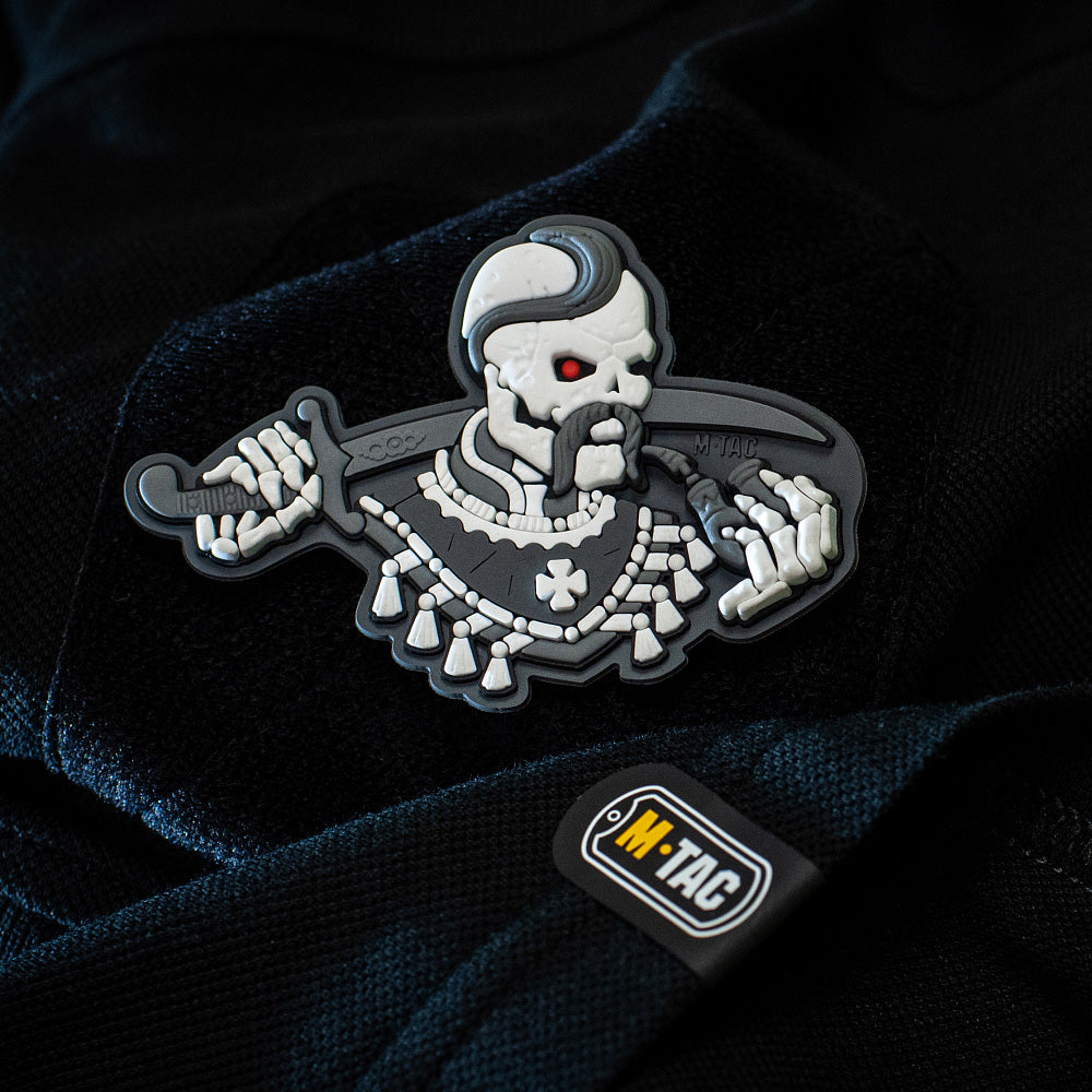 Patch Moral 3D PVC M-Tac You Only Die Once - Gri/Alb