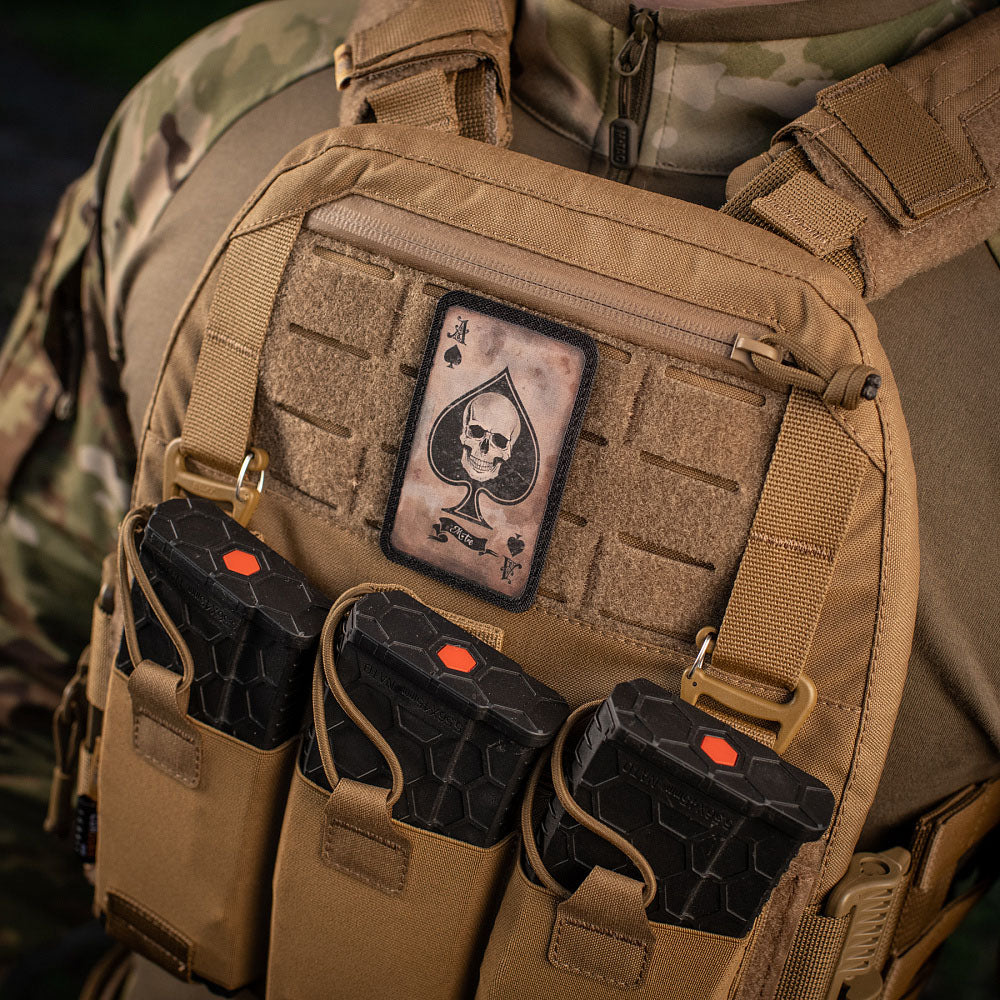 Patch Moral Ace of Spades M-Tac - Coyote/Black, Stil Vintage