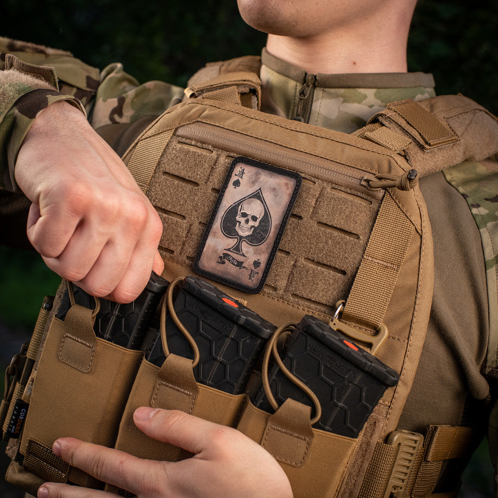 Patch Moral Ace of Spades M-Tac - Coyote/Black, Stil Vintage