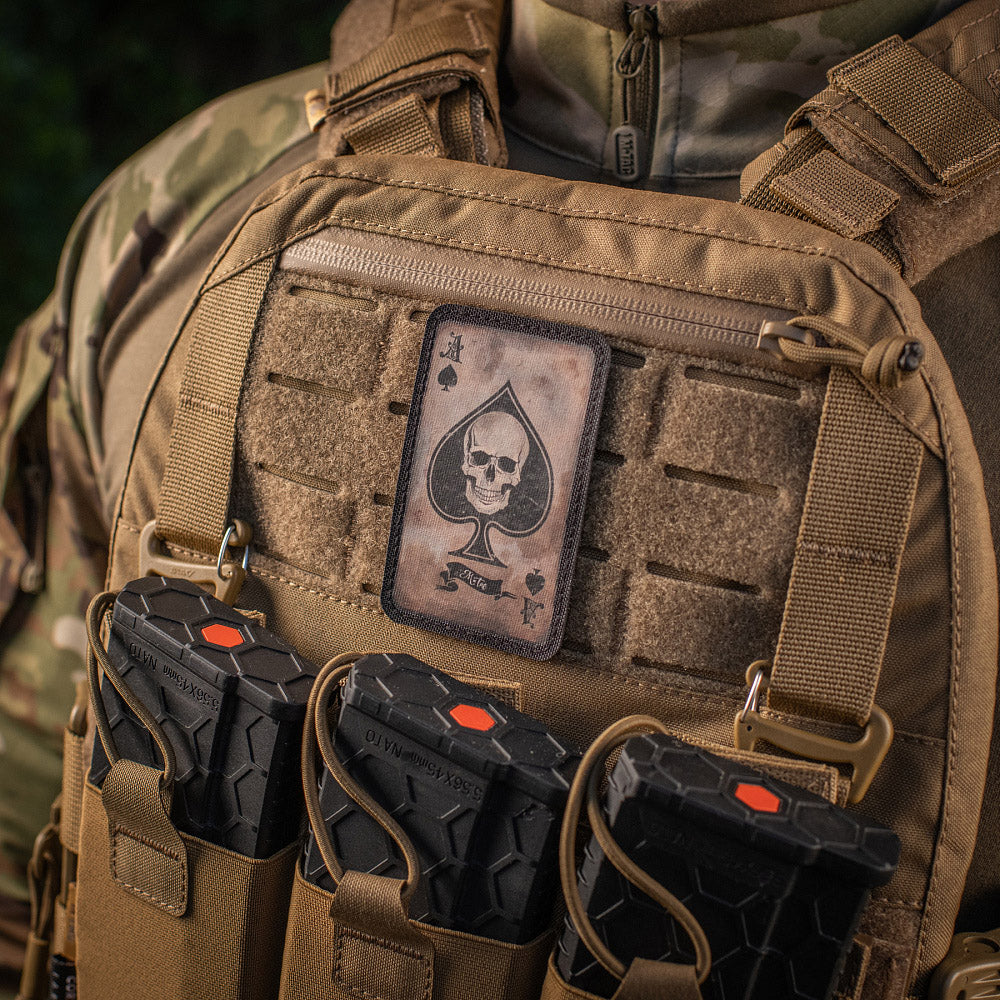 Patch Moral Ace of Spades M-Tac - Coyote/Black, Stil Vintage