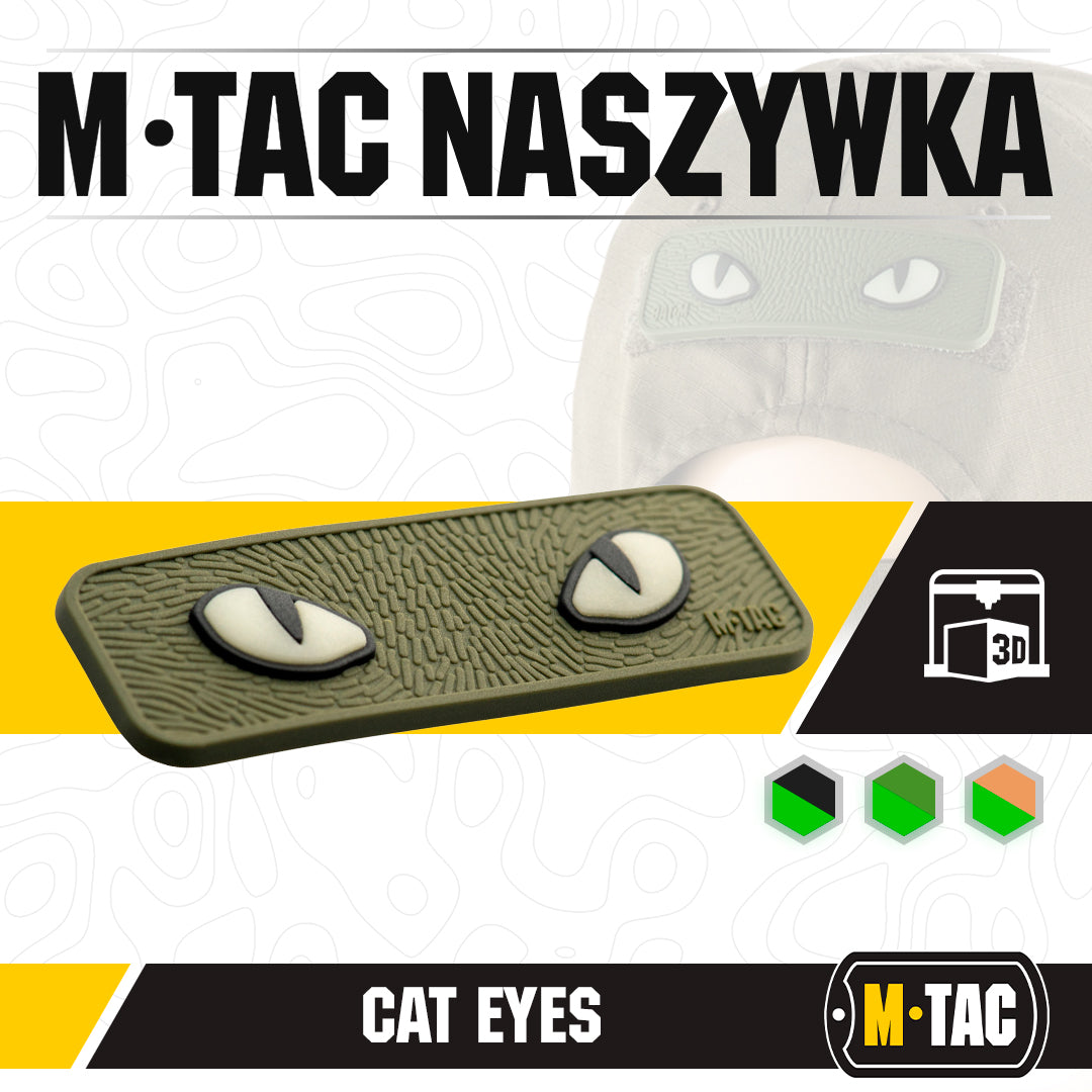 Patch Moral Cat Eyes 3D M-Tac - Olive Fosforescent