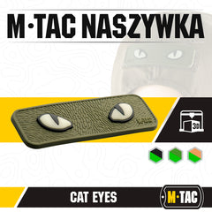 Patch Moral Cat Eyes 3D M-Tac - Olive Fosforescent