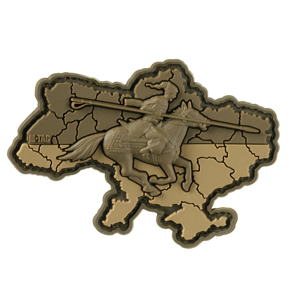 Patch Moral Caucaz Ucraina M-Tac - Coyote, 3D PVC, Cu Velcro