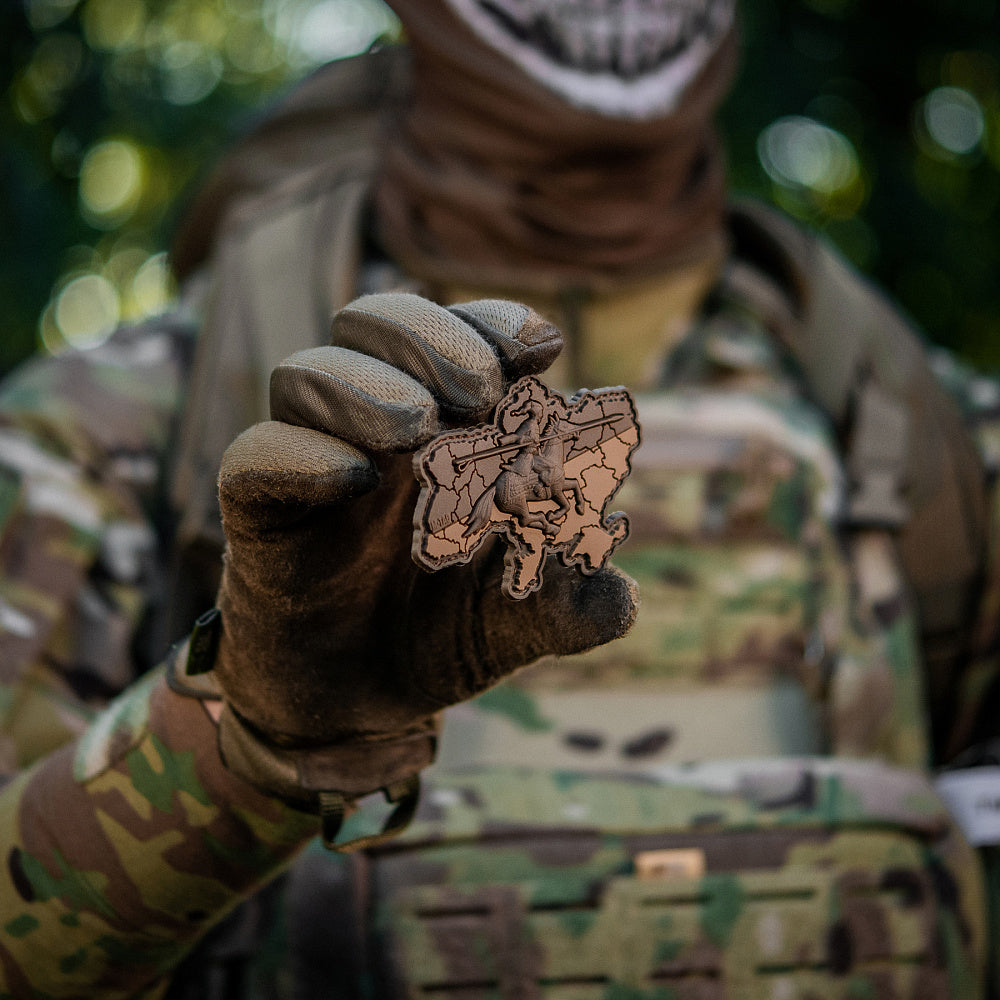 Patch Moral Caucaz Ucraina M-Tac - Coyote, 3D PVC, Cu Velcro