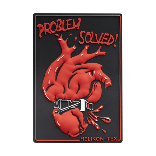 Patch Moral Helikon-Tex Problem Solved! Cauciucat Negru