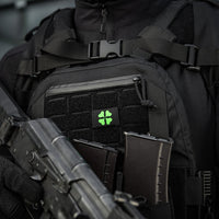 Patch Moral MOLLE Clover M-Tac - Negru cu Simbol Norocos