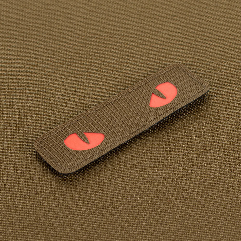 Patch Ochi de Pisică Laser Cut M-Tac - Coyote/Roșu, Fosforescent